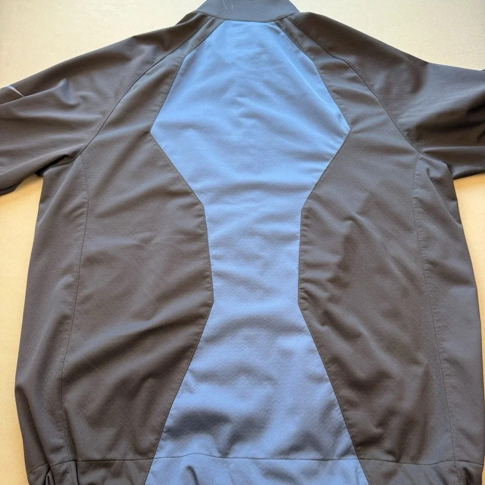 Nike Tour Golf Jacket Men's Large Lightweight Blue Full‎ Zip Pockets
